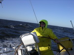 Mike in a gale on the Chesapeake